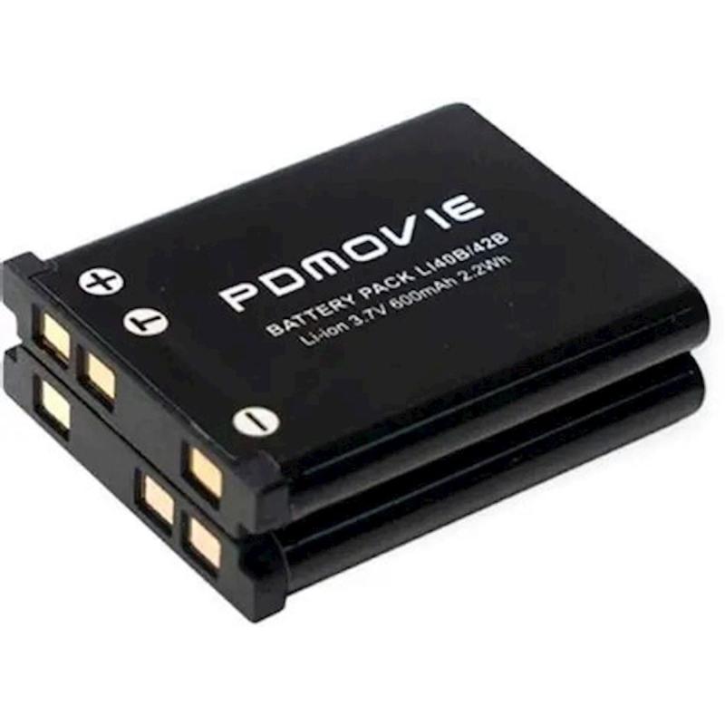 PDMovie LI42B Battery X 2 (3.7V 600mAh 2.2WH)