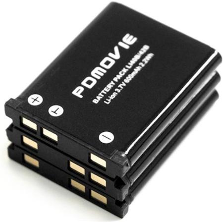 PDMovie LI42B Battery X 3 (3.7V 600mAh 2.2WH)