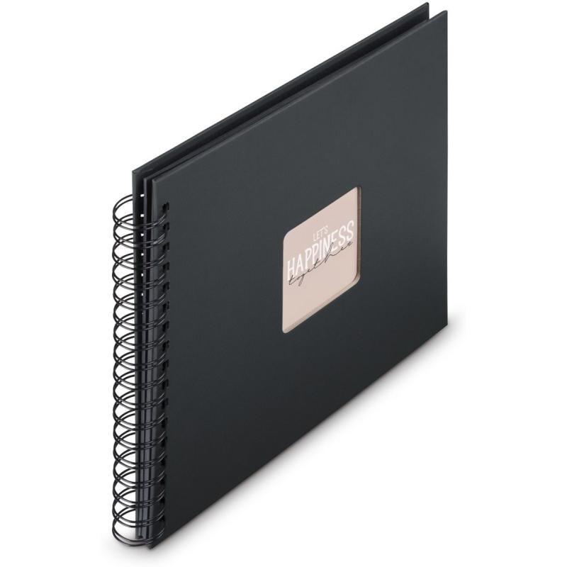 Hama Spiraalalbum Fine Art 28x24 cm 50 Black Pagina&amp;#039;s New Black