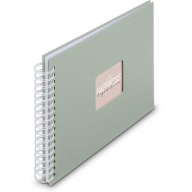 Hama Spiraalalbum Fine Art 28x24 cm 50 White Pagina&amp;#039;s Salbei