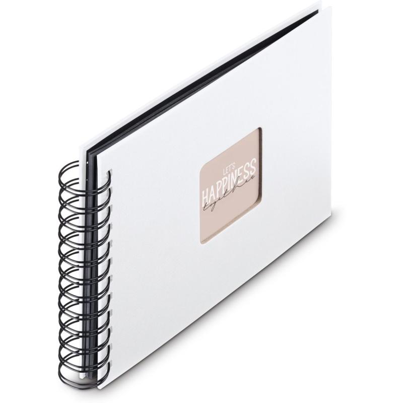Hama Spiraalalbum Fine Art 24x17 cm 50 Black Pagina&amp;#039;s White