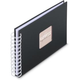 Hama Spiraalalbum Fine Art 24x17 cm 50 White Pagina&amp;#039;s New Black