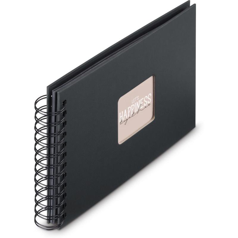 Hama Spiraalalbum Fine Art 24x17 cm 50 Black Pagina&amp;#039;s New Black