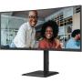 Monitor Profesional Ultraparonámico Curvo AOC CU34E4CV 34'/ WQHD/ Multimedia/ Regulable en altura/ Negro