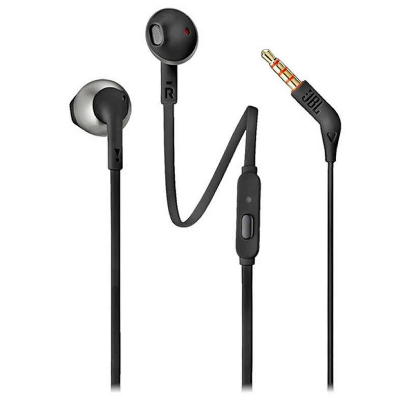 JBL Auriculares Intrauditivos JBL Tune 205/ con Micrófono/ Jack 3.5/ Negros