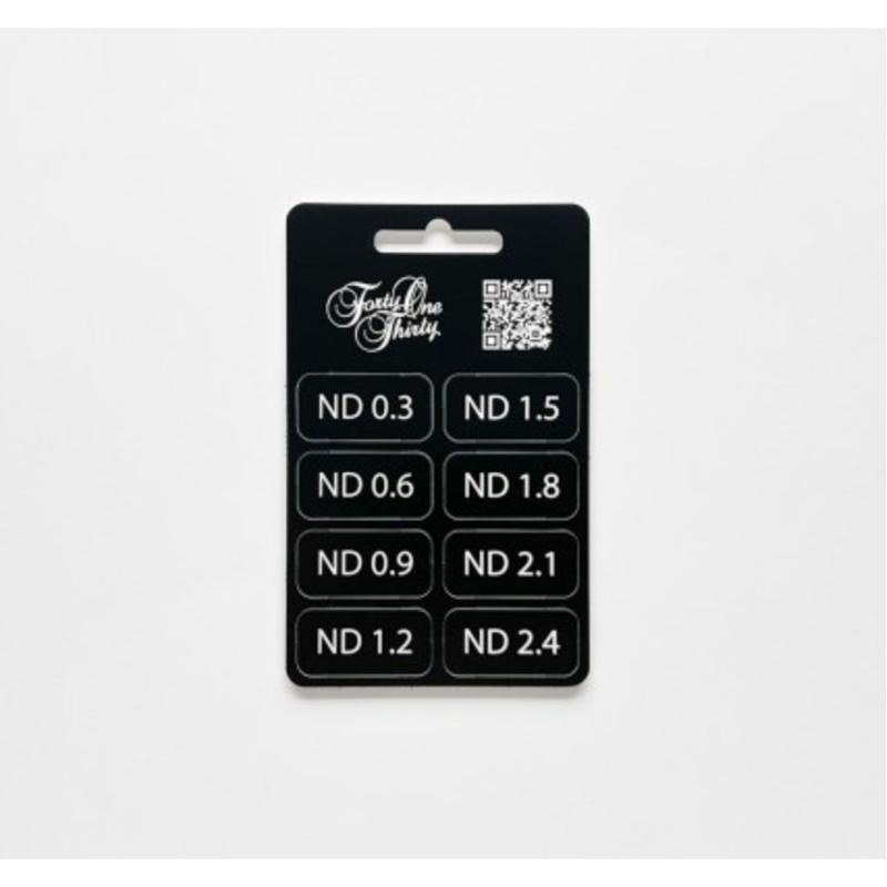 Forty One Thirty ND Filter Tabs 0.3-2.4 w/ Velcro Black/White