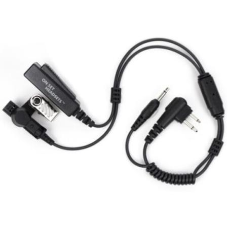 On Set Headsets Shorty Elite FilmPro X For Motorola 3-PIN (Black 10)