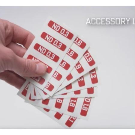 Revar Cine 4x5.65 Filter Cartridge Label Kit 1 (ND + Diff)