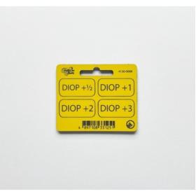 Forty One Thirty Diopter Tags-Diop 1/2 - 3 In w/ Velcro Yellow/Black