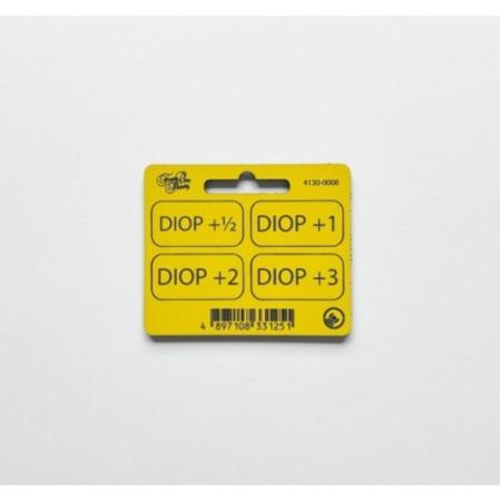 Forty One Thirty Diopter Tags-Diop 1/2 - 3 In w/ Velcro Yellow/Black