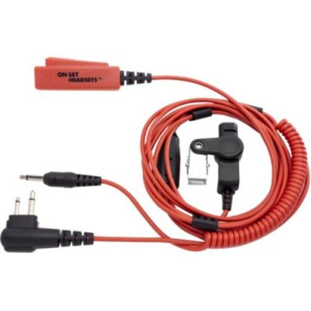 On Set Headsets FilmPro X Surveillance Headset For Motorola 2-PIN (Red Dragon)