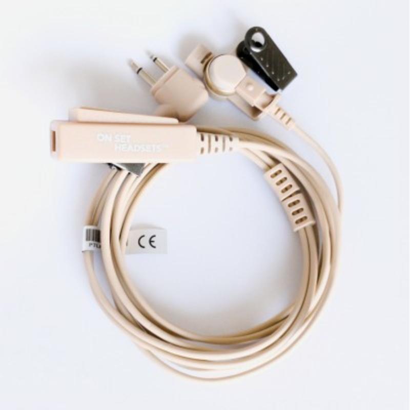 On Set Headsets FilmPro Surveillance Headset w/ 2-PIN Motorola Connector (Tan)