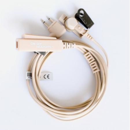 On Set Headsets FilmPro Surveillance Headset w/ 2-PIN Motorola Connector (Tan)