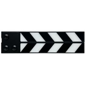 Filmsticks Tiny 6 All Weather Resin Clapper Sticks w/ Black&amp;amp;White Chevron Lam...