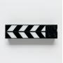 Filmsticks Tiny 6 All Weather Resin Clapper Sticks w/ Black&amp;amp;White Chevron Lam...