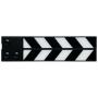 Filmsticks Medium 11 All Weather Resin ClapperSticks w/Black&amp;amp;White Chevron Lam..