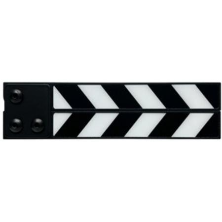 Filmsticks Medium 11 All Weather Resin ClapperSticks w/Black&amp;amp;White Chevron Lam..