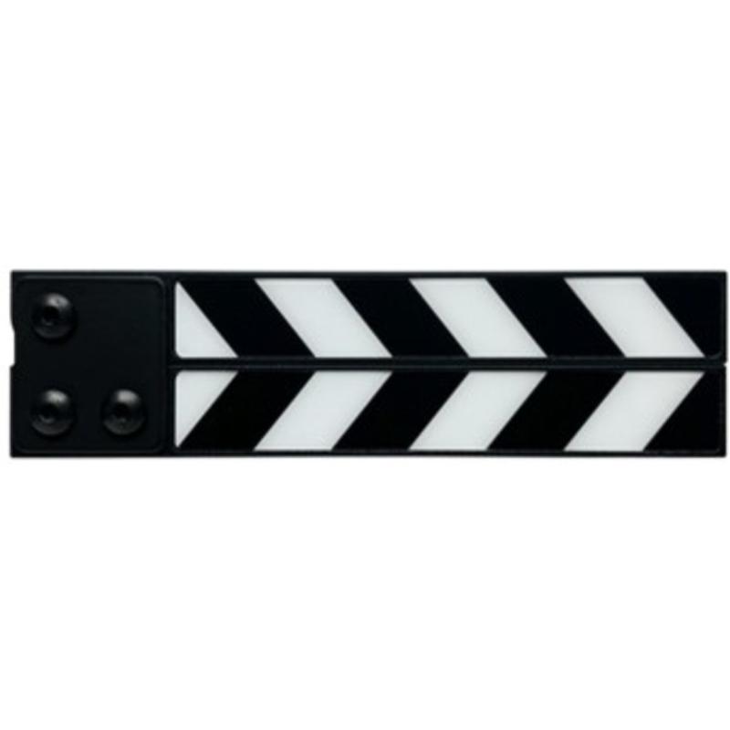 Filmsticks Small 7.5 All Weather Resin ClapperSticks w/Black&amp;amp;White Chevron Lam..