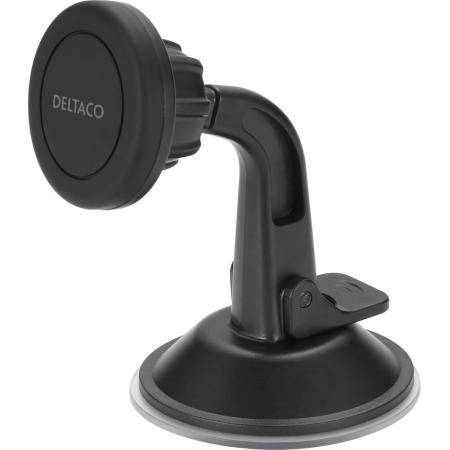 Deltaco Adjustable Magnetic Autohouder For Smartphones - Suction Cup Mounting