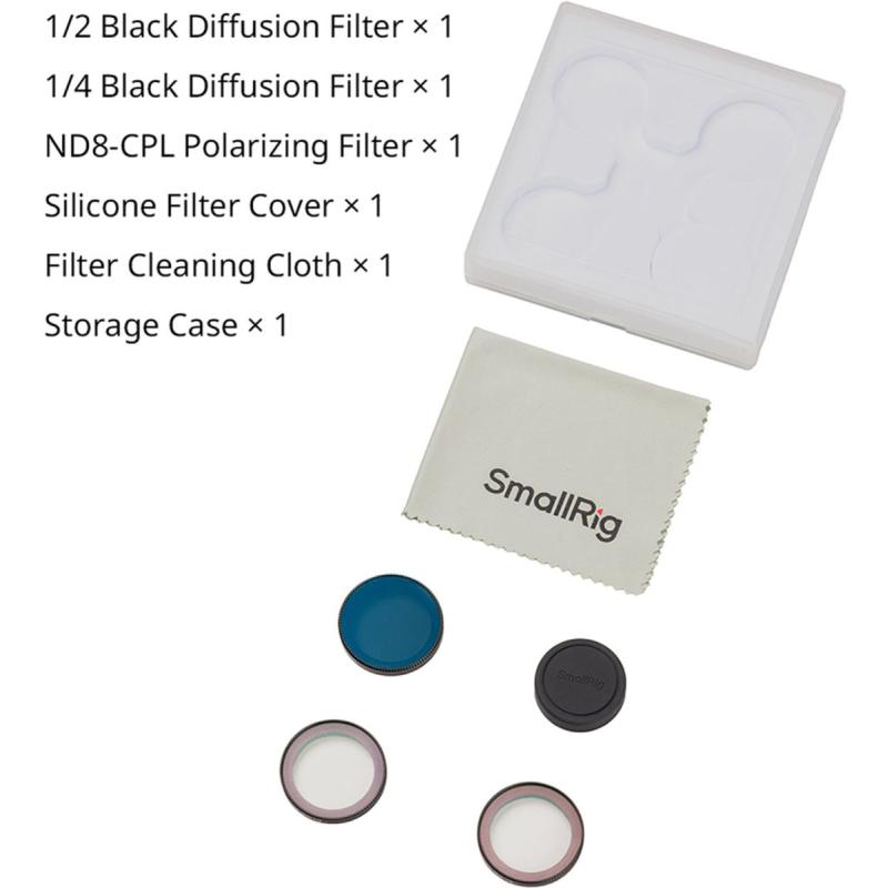 SmallRig 5789 1/2 &amp;amp; 1/4 Black Diffusion Filter Kit For DJI Osmo Nano