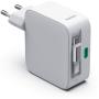 Hama Fast Charger Gan 2X USB-C Uittrekbare Charging Cable PD 65 W White