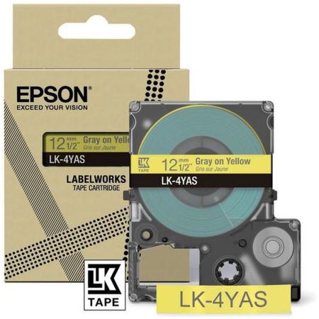 Epson Soft Yellow/Grey 12mm LK-4YAS