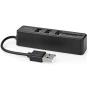 Nedis USB-Hub | 1X USB-A | 3X USB A Female | USB 2.0 | USB Powered| SD &amp;amp; MicroSD