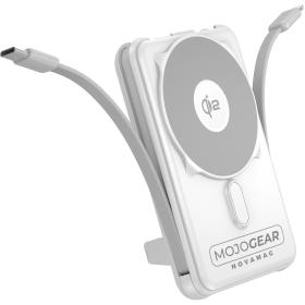 MOJOGEAR PB10 QI2 10.000mAh PowerBank w/ Cables - White
