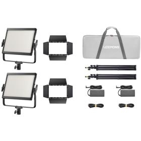 Godox LP400BI K2 Black Litemons Bi Colour LED Light Panel 2 Light Kit
