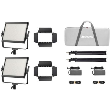 Godox LP400BI K2 Black Litemons Bi Colour LED Light Panel 2 Light Kit