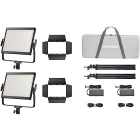 Godox LP1200BI K2 Black Litemons Bi Colour LED Light Panel 2 Light Kit