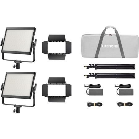Godox LP1200BI K2 Black Litemons Bi Colour LED Light Panel 2 Light Kit
