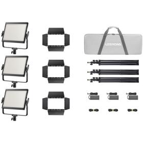 Godox LP400R K3 Black Litemons RGB LED Light Panel 3 Light Kit
