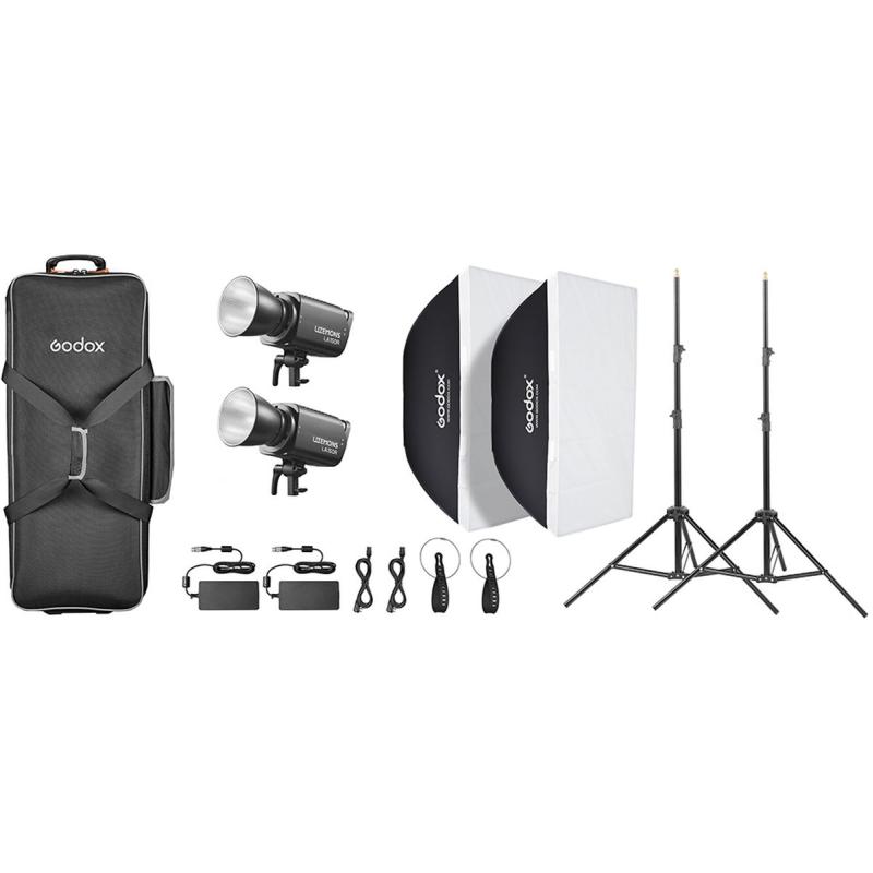 Godox Litemons LA150R K2 RGB LED Video Light 2 Light Kit (Black)