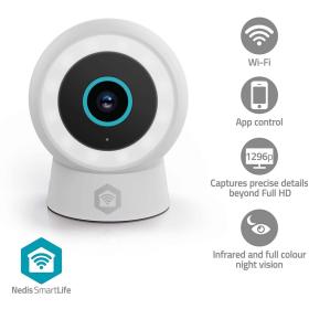 Nedis Smartlife Camera For Outside | WiFi | Spotlight | 3MP Full HD 1296p