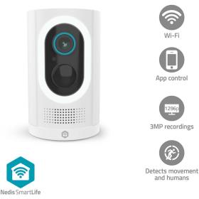 Nedis Smartlife Camera For Outside | WiFi | Spotlight | 3MP Full HD 1296p | IP65