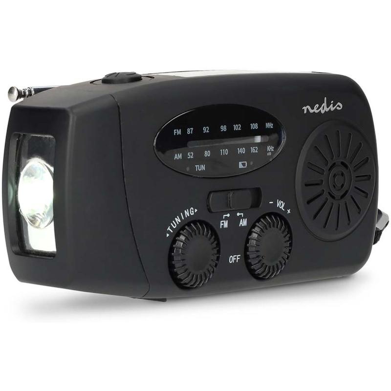 Nedis Noodradio | Tafelmodel | AM / FM | PowerBank-Functie | Black