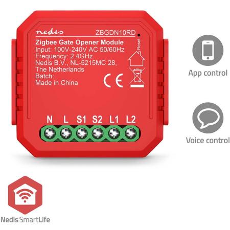 Nedis Smartlife Built-In Module Garagedeur Opener Zigbee 3.0 2.5 W Crown Stone