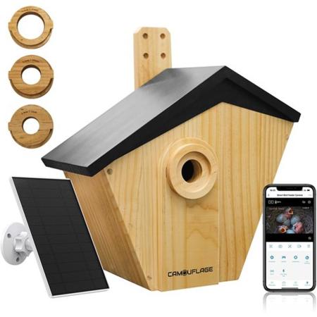 Camouflage EZ Birdbox Bird Nest w/ Built-In AI Camera