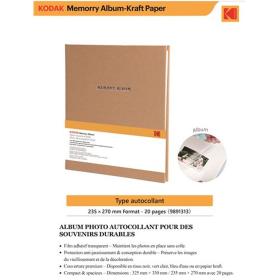 Kodak Brown Photo Album 20 Zelfklevende Pag Formaat 23.5x27cm