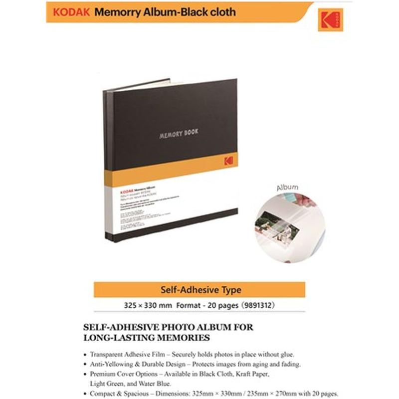 Kodak Black Photo Album 20 Zelfklevende Pag Formaat 32.5x33cm