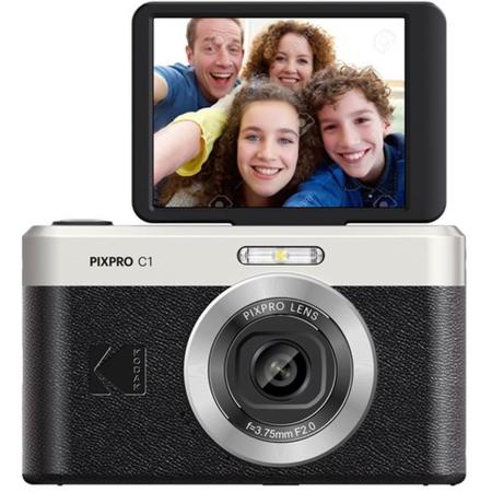 Kodak C1 Compact Camera Tiltable Scherm Black