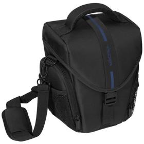 PEDEA Camera-XL Holster Bag Essex Pro Snap Black + Blue