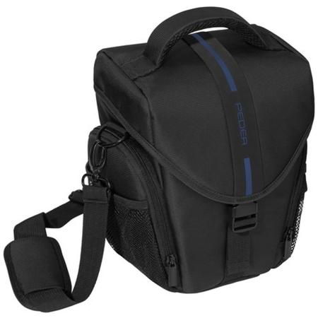 PEDEA Camera-XL Holster Bag Essex Pro Snap Black + Blue