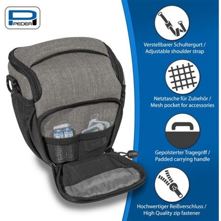 PEDEA Camera-Medium Holster Bag Fashion Pro (Light) Grey