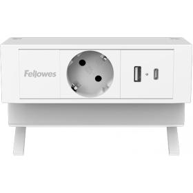 Fellowes Power Desk Type F - White