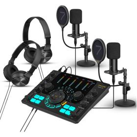 7Ryms Podcast Kit Duo - Caster 2X Microphone 2X Headphone