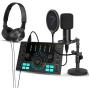 7Ryms Podcast Kit Solo - Caster Microphone Headphone