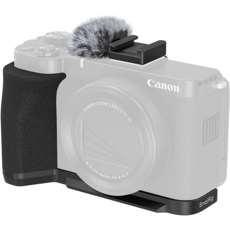 SmallRig 5808 L-Shaped Mount Plate w/ Handle For Canon PowerShot V1 (Black)