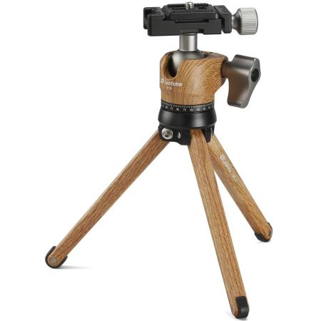 Leofoto Pocket Mini Tripod MT-01 + Ball Head LH-25 Wood
